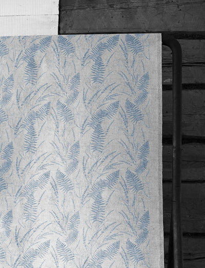 Fernia True Blue - Fabric for curtains with Blue pattern