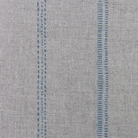 Rae True Blue - Curtain fabric with blue hand drawn stripes