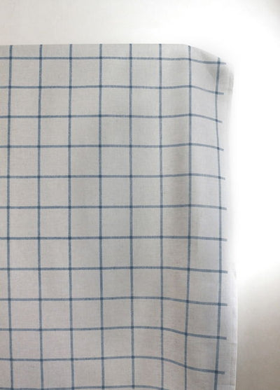Tove True Blue - Checked fabric with Blue checks for curtains, roman blinds
