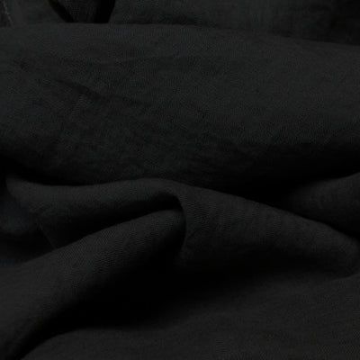 Ulrike Black, stonewashed linen cotton mix fabric