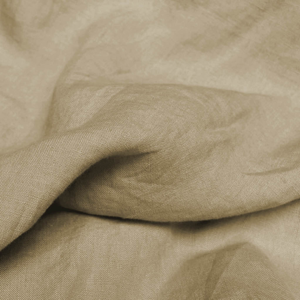 Ulrike Sand - Stonewashed blue linen cotton mix fabric, for curtains and blinds.