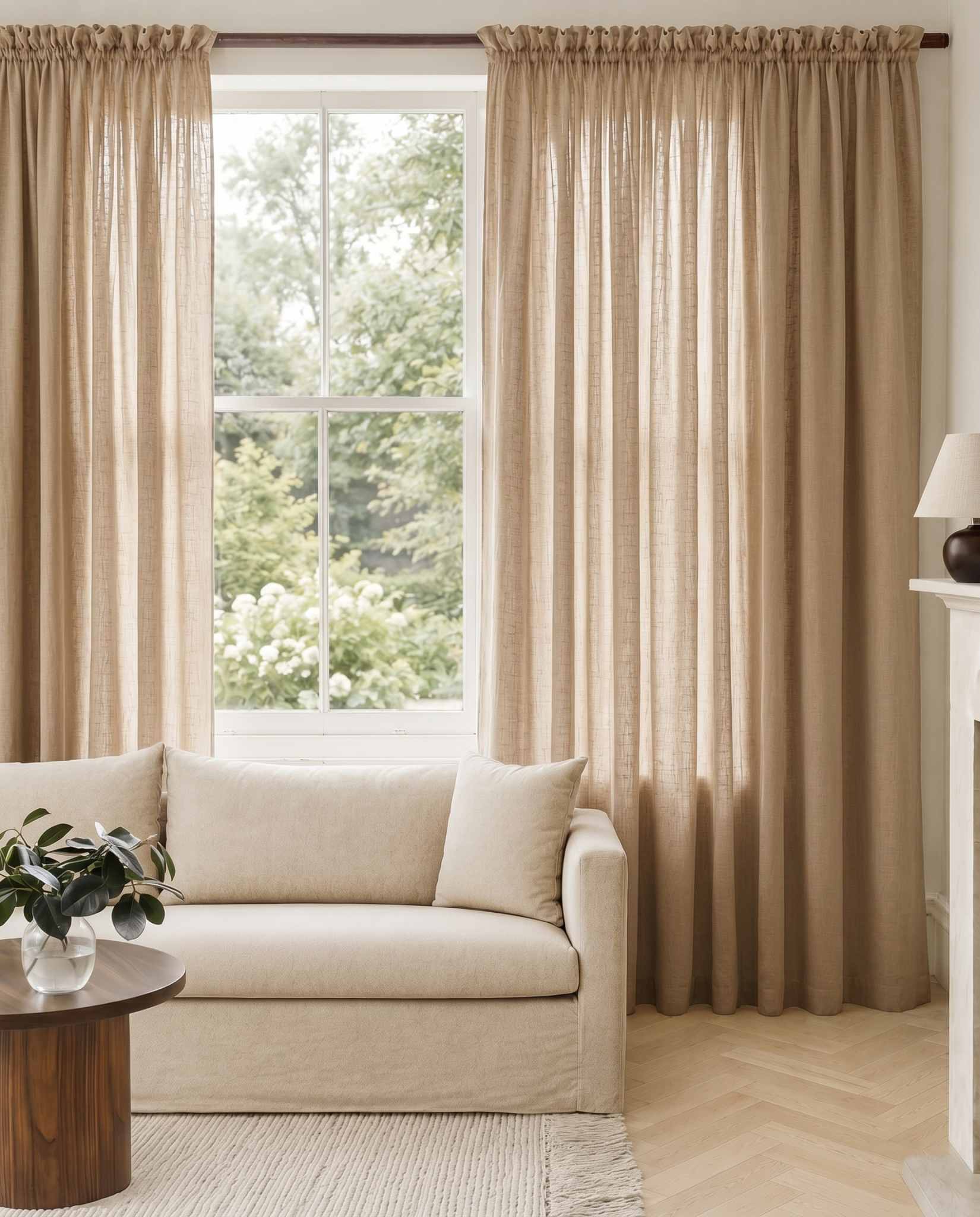 Warm Neutral Linen Curtains. Mariana Sand by Ada & Ina