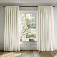 White Cotton Curtains - more affordable option for Pure Linen Curtains - hangs beautifully and evenly