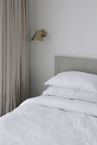 Pure White Linen Duvet Cover Set. 100% Pure White Linen Bedding and linen sheets.