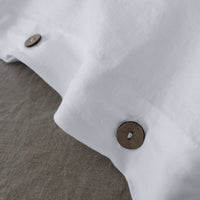 Pure White Linen Duvet Cover Set. 100% Pure White Linen Bedding and linen sheets.