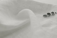 Pure White Linen Fabric - Perfect Brilliant White Linen Fabric for Curtains