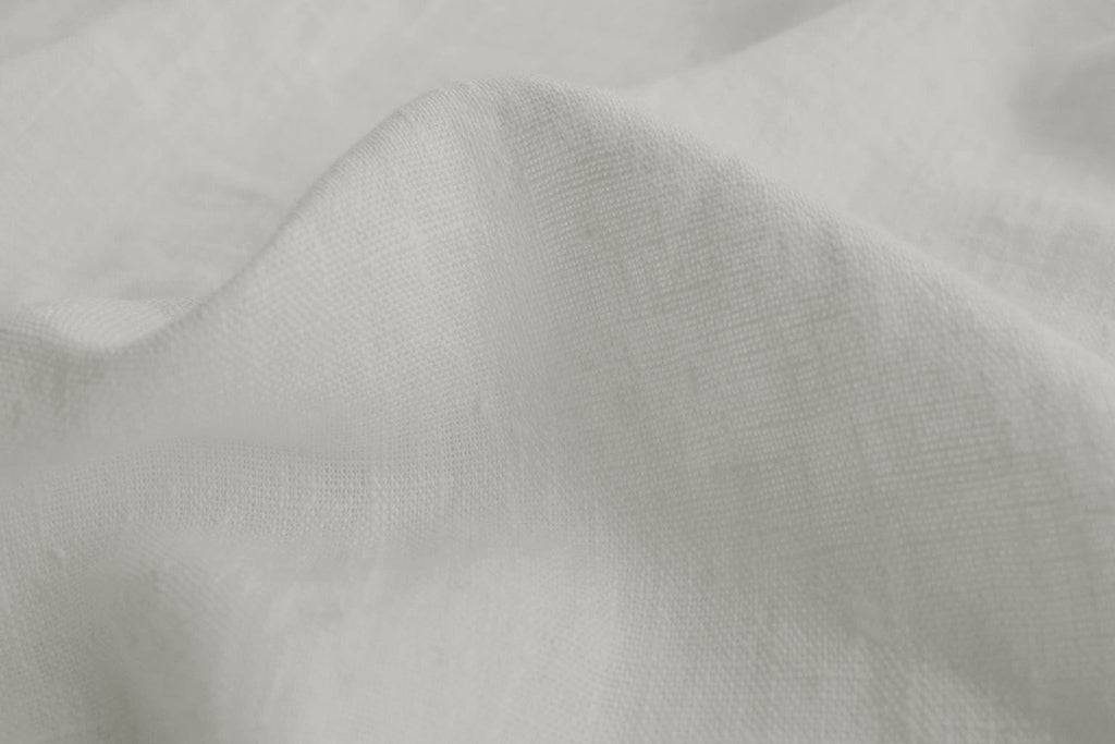 Pure White Linen Fabric - Perfect Brilliant White Linen Fabric for Curtains