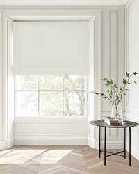 Dinah Off White - Pre-washed White colour Linen upholstery fabric. Ideal for warm curtains and blinds.