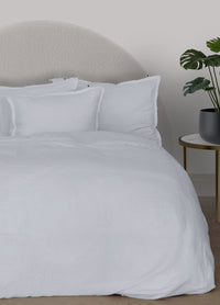 Linen Duvet Cover Single, Pure White