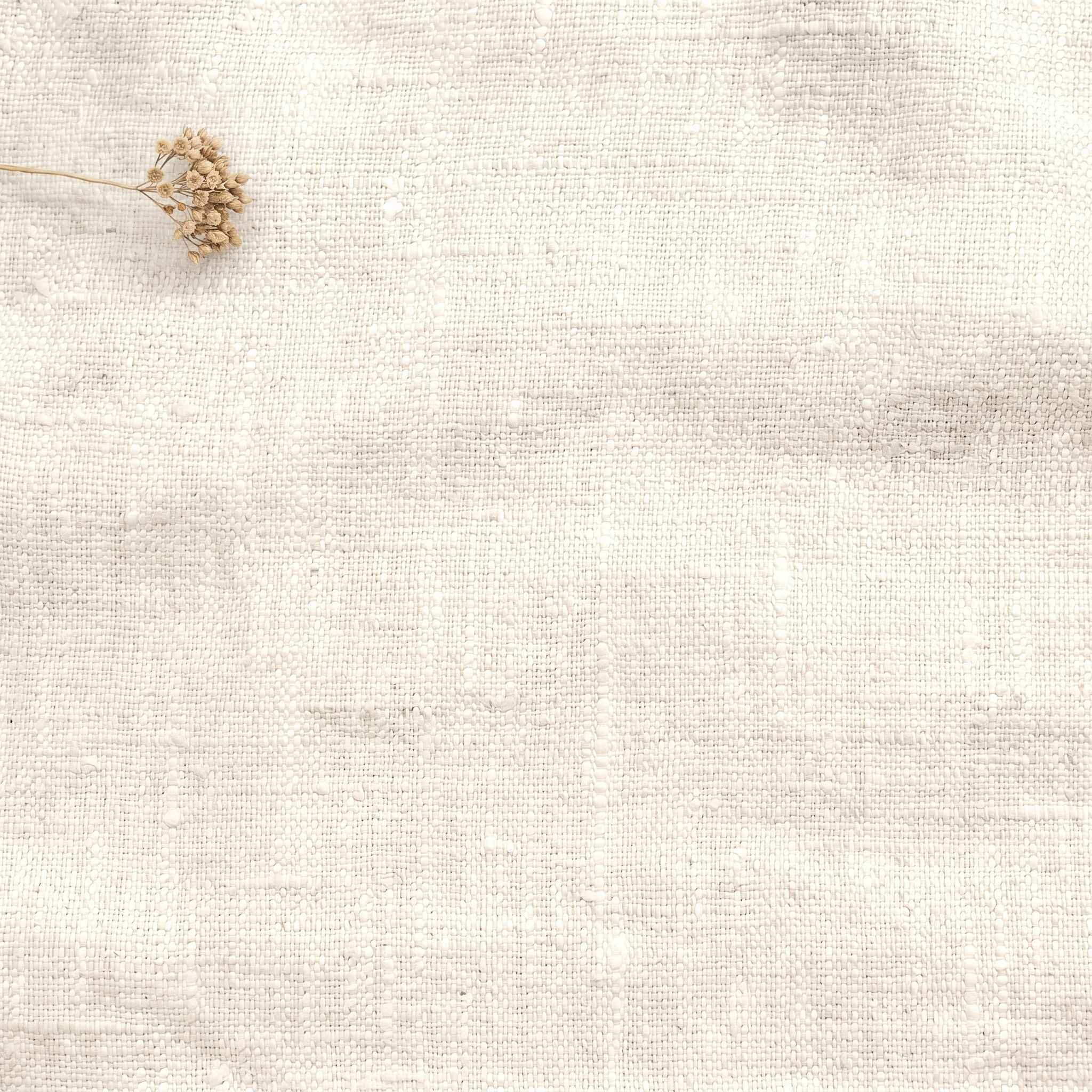 White Linen fabric - pre-washed 100% linen. Bianco White by Ada & Ina.