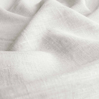 White Linen fabric - pre-washed 100% linen curtain fabric. Bianco Pure White by Ada & Ina.