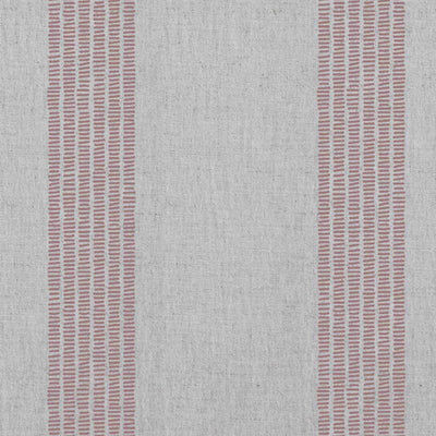 Sumi Dusty Pink - Natural curtain fabric with Pink Striped print