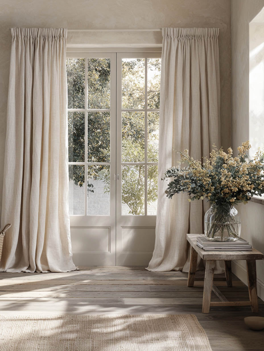 Vilma - Extra Wide Linen Curtain Fabric