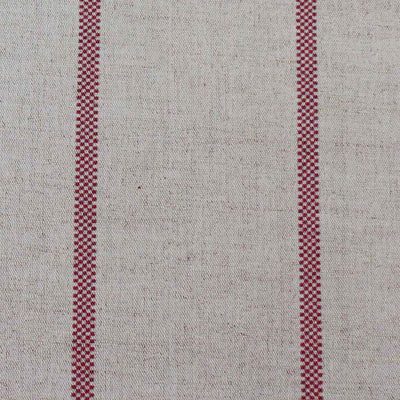 Ronja Wine - Curtain fabric with Red stripes