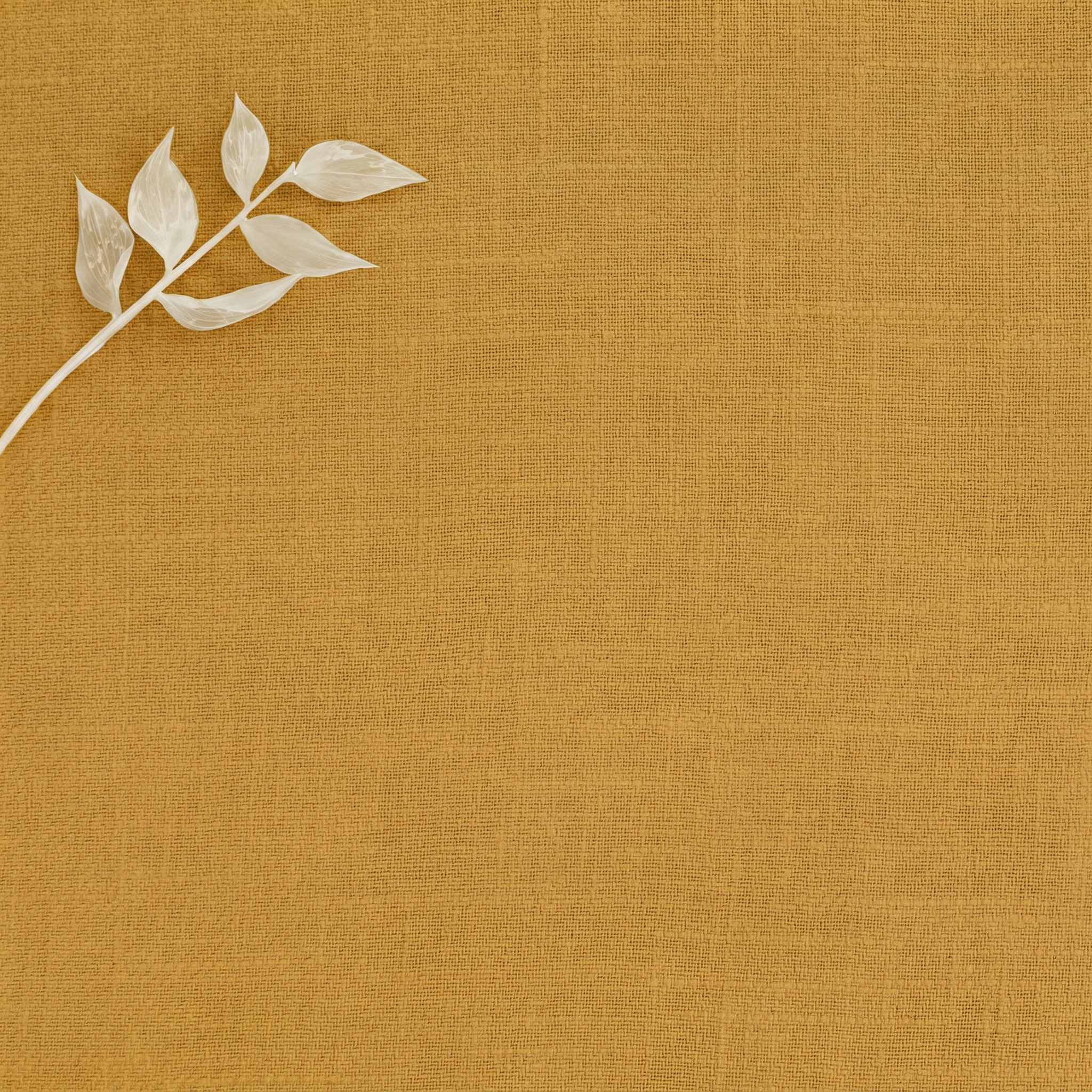 Yellow Linen Cotton fabric. Very soft. Enni Mustard by Ada & Ina