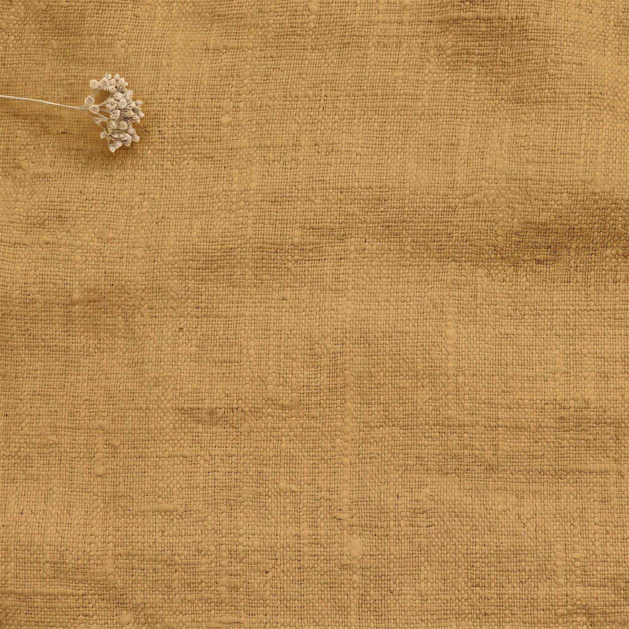 Yellow Linen fabric - pre-washed 100% linen. Bianco Mustard by Ada & Ina.
