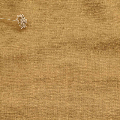 Yellow Linen fabric - pre-washed 100% linen. Bianco Mustard by Ada & Ina.