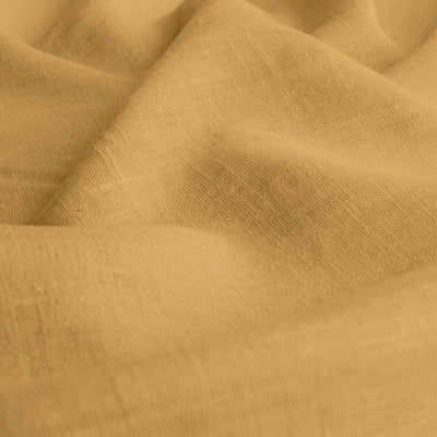 Yellow Linen fabric - pre-washed 100% linen curtain fabric. Bianco Mustard by Ada & Ina.