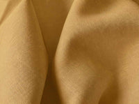 Yellow Pure linen fabric - close-up. Linara Mustard by Ada & Ina